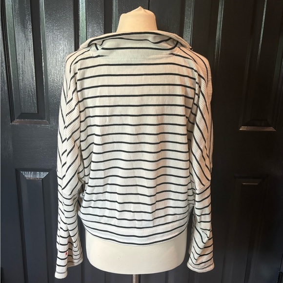 The Upside Cream and Black Striped Hoodie - Picture 3 of 4